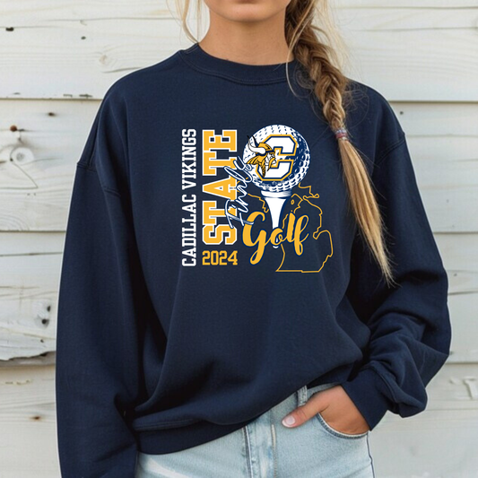 Vikings Golf 2024 State Finals Crewneck Sweatshirt