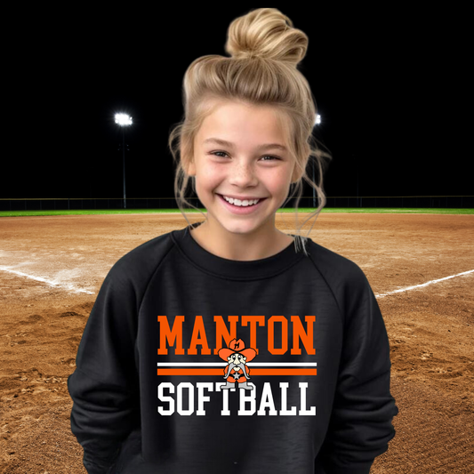 Manton Rangers Softball YOUTH Crewneck Sweatshirt