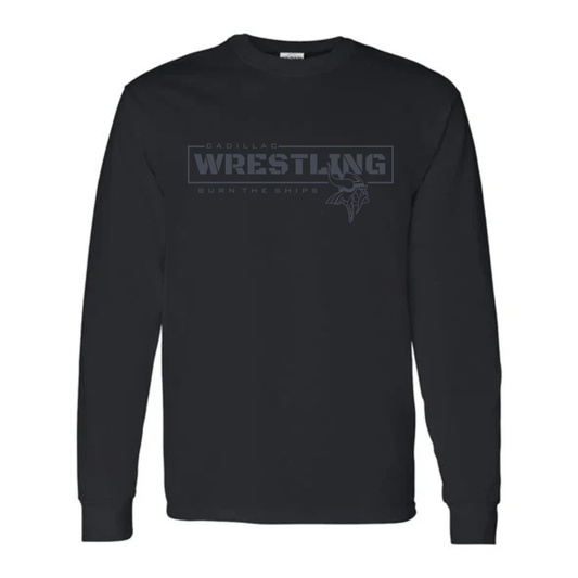 BLACKOUT Cadillac Vikings Wrestling UNISEX Long-Sleeve T-Shirt