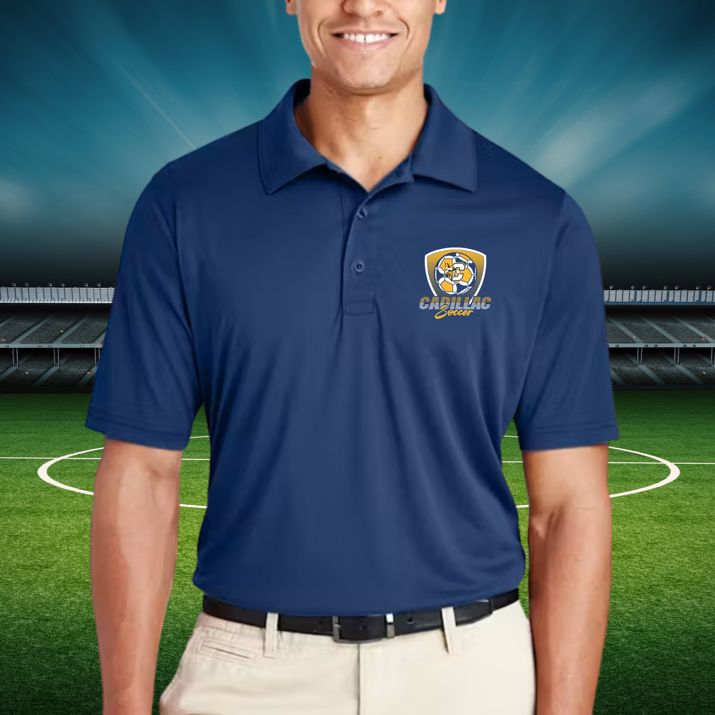 Cadillac Vikings Soccer Dri-Fit Performance Polo