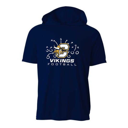 Cadillac Vikings Football DRI-FIT Cooling Performance Hooded T-Shirt