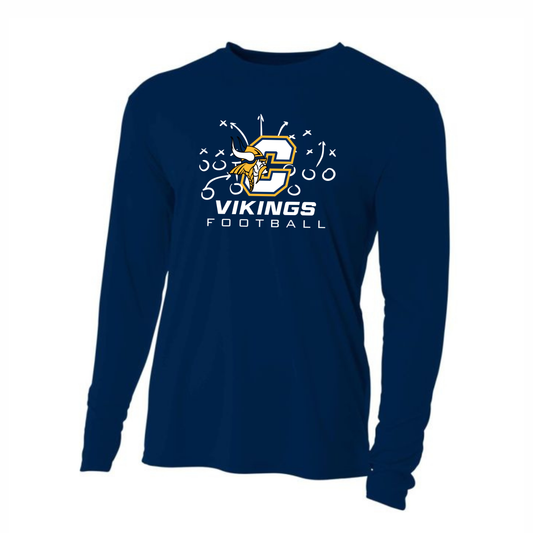 Cadillac Vikings Football DRI-FIT Cooling Performance Long-Sleeve T-Shirt