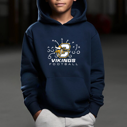 Cadillac Vikings Football Unisex YOUTH Hoodie