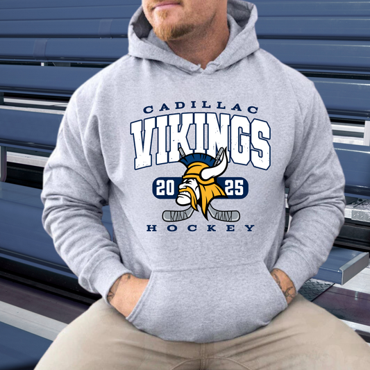 Cadillac Vikings Hockey ADULT Hoodie