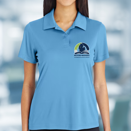 Wexford Missaukee ISD Women's Dri-Fit Performance Polo - LIGHT BLUE