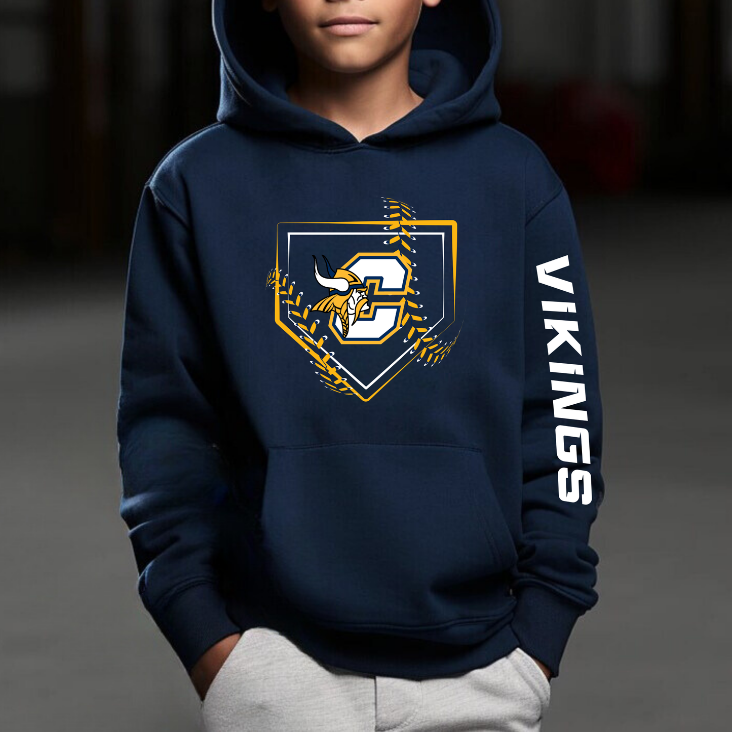Cadillac Vikings Baseball Unisex YOUTH Hoodie