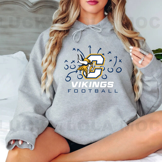 Cadillac Vikings Football ADULT Hoodie
