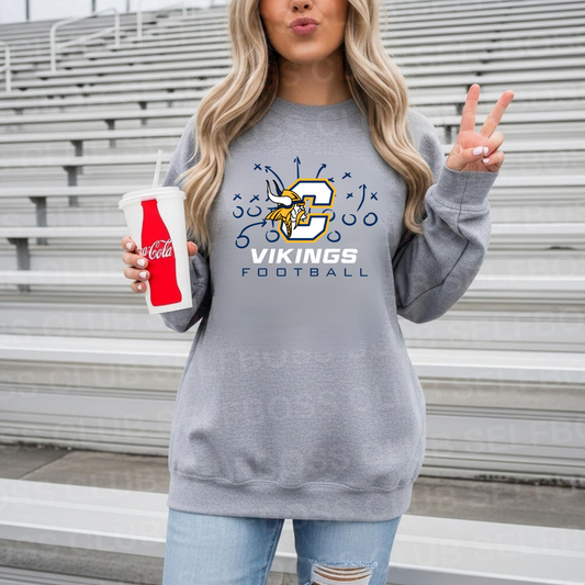 Cadillac Vikings Football ADULT Unisex Crewneck Sweatshirt