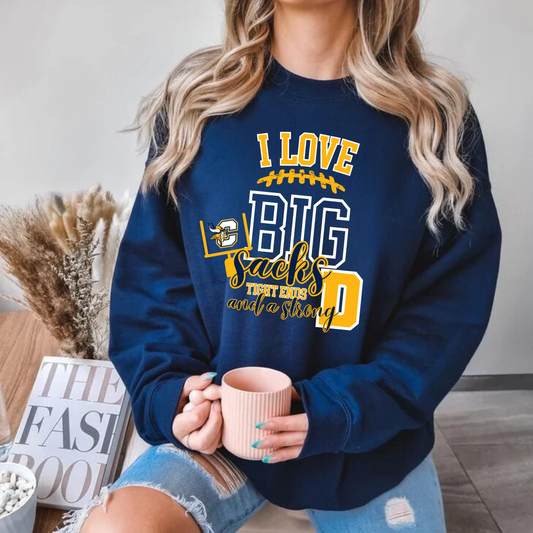 Big Sacks, Tight Ends & a Strong D Adult Crewneck Sweatshirt