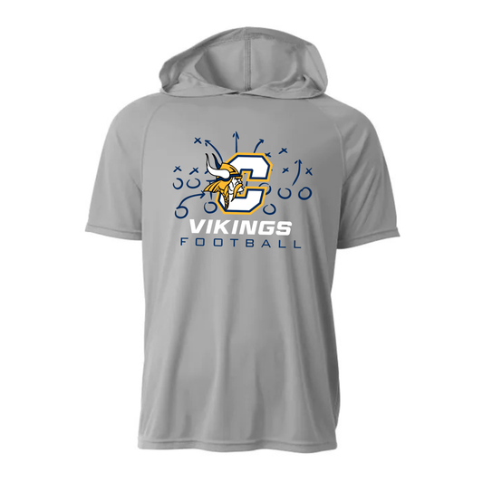 Cadillac Vikings Football DRI-FIT Cooling Performance Hooded T-Shirt