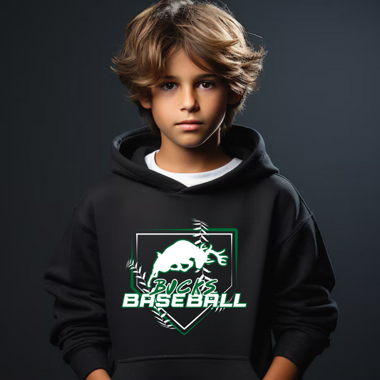 Pine River Bucks Baseball Unisex YOUTH Hoodie
