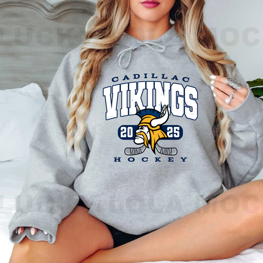 Cadillac Vikings Hockey ADULT Hoodie