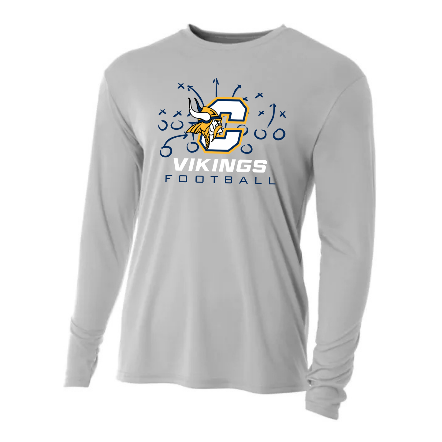Cadillac Vikings Football DRI-FIT Cooling Performance Long-Sleeve T-Shirt