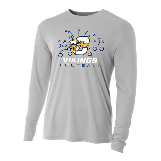 Cadillac Vikings Football DRI-FIT Cooling Performance Long-Sleeve T-Shirt