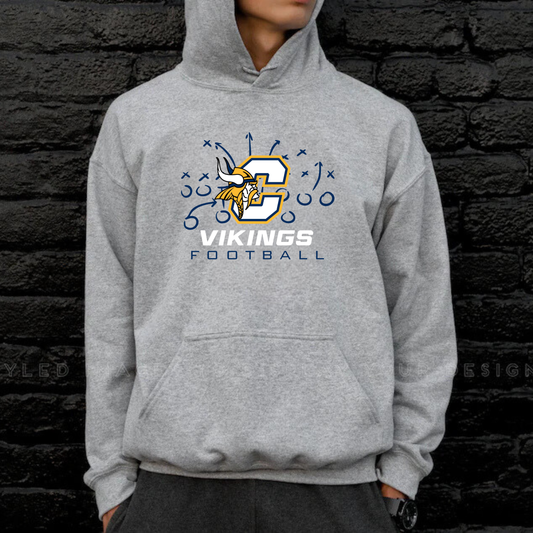 Cadillac Vikings Football Unisex YOUTH Hoodie