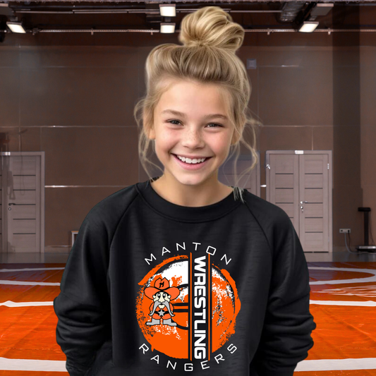 Manton Rangers Wrestling YOUTH Crewneck Sweatshirt