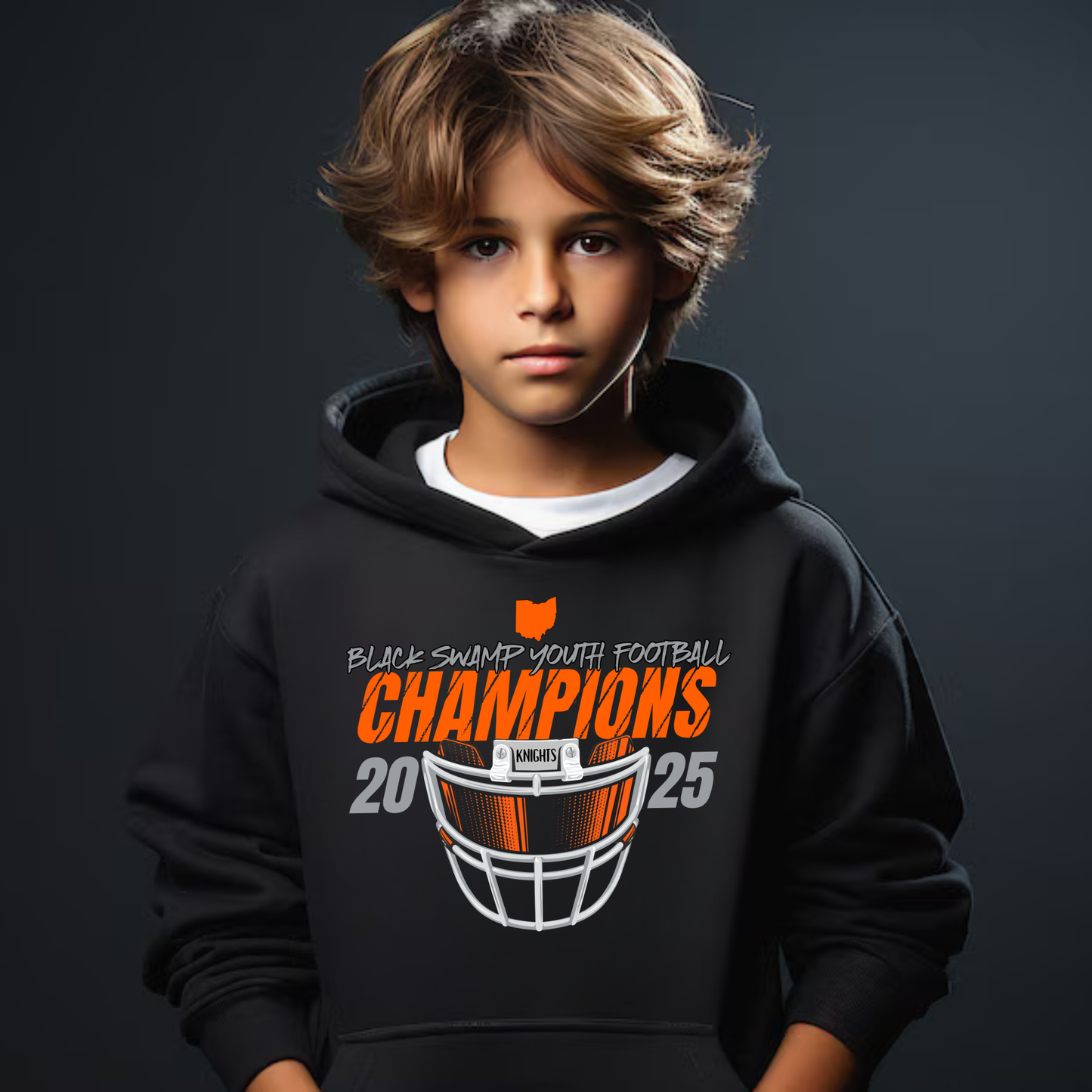 2025 CHAMPIONS Knights Junior Football Unisex YOUTH Hoodie