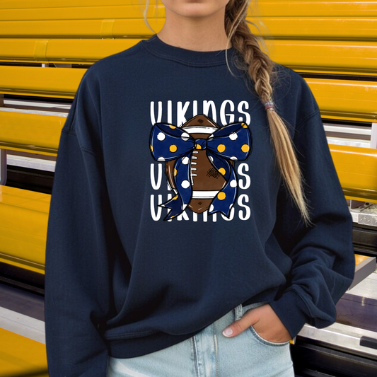 Cadillac Vikings Football ADULT Unisex Crewneck Sweatshirt
