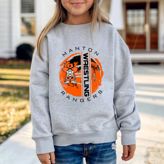 Manton Rangers Wrestling YOUTH Crewneck Sweatshirt