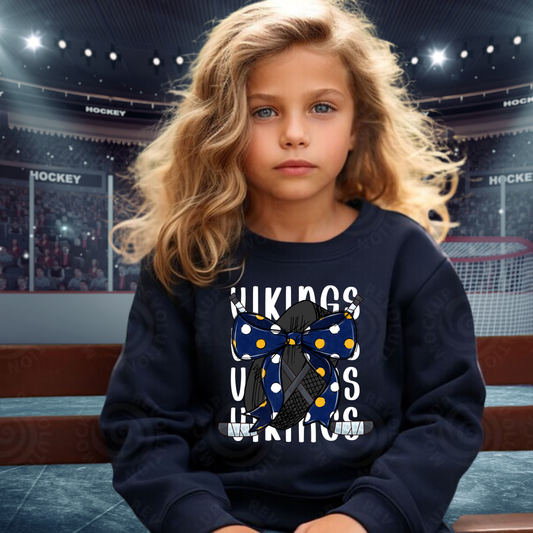 Cadillac Vikings Hockey YOUTH Crewneck Sweatshirt