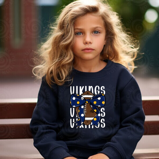 Cadillac Vikings Football YOUTH Unisex Crewneck Sweatshirt