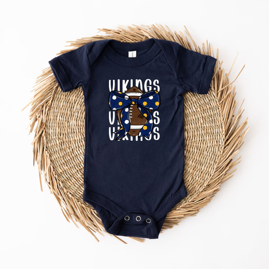 Cadillac Vikings Football Baby Bodysuit