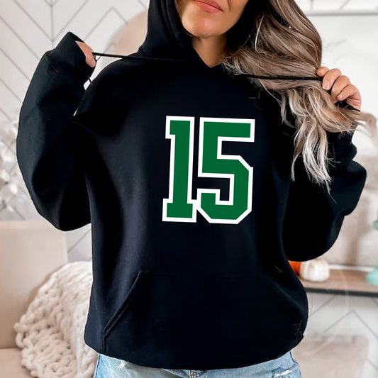 Pine River Bucks Varsity Number ADULT Hoodie