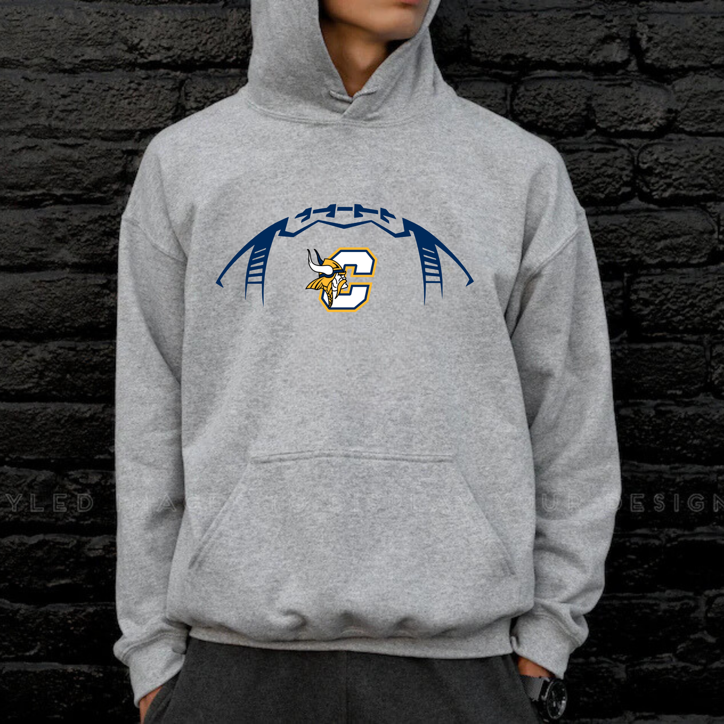 Cadillac Vikings Football UNISEX Hoodie - SPORT GREY