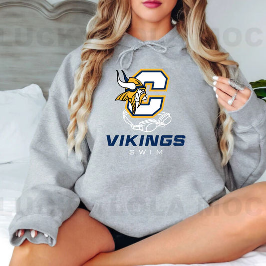 Cadillac Vikings Swim ADULT Hoodie