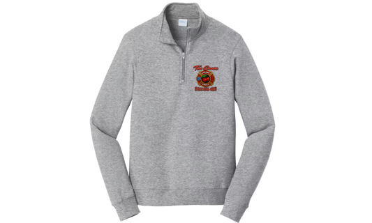 Cherry Grove Fire Department 1/4-Zip Pullover Sweatshirt - ATHLETIC HEATHER