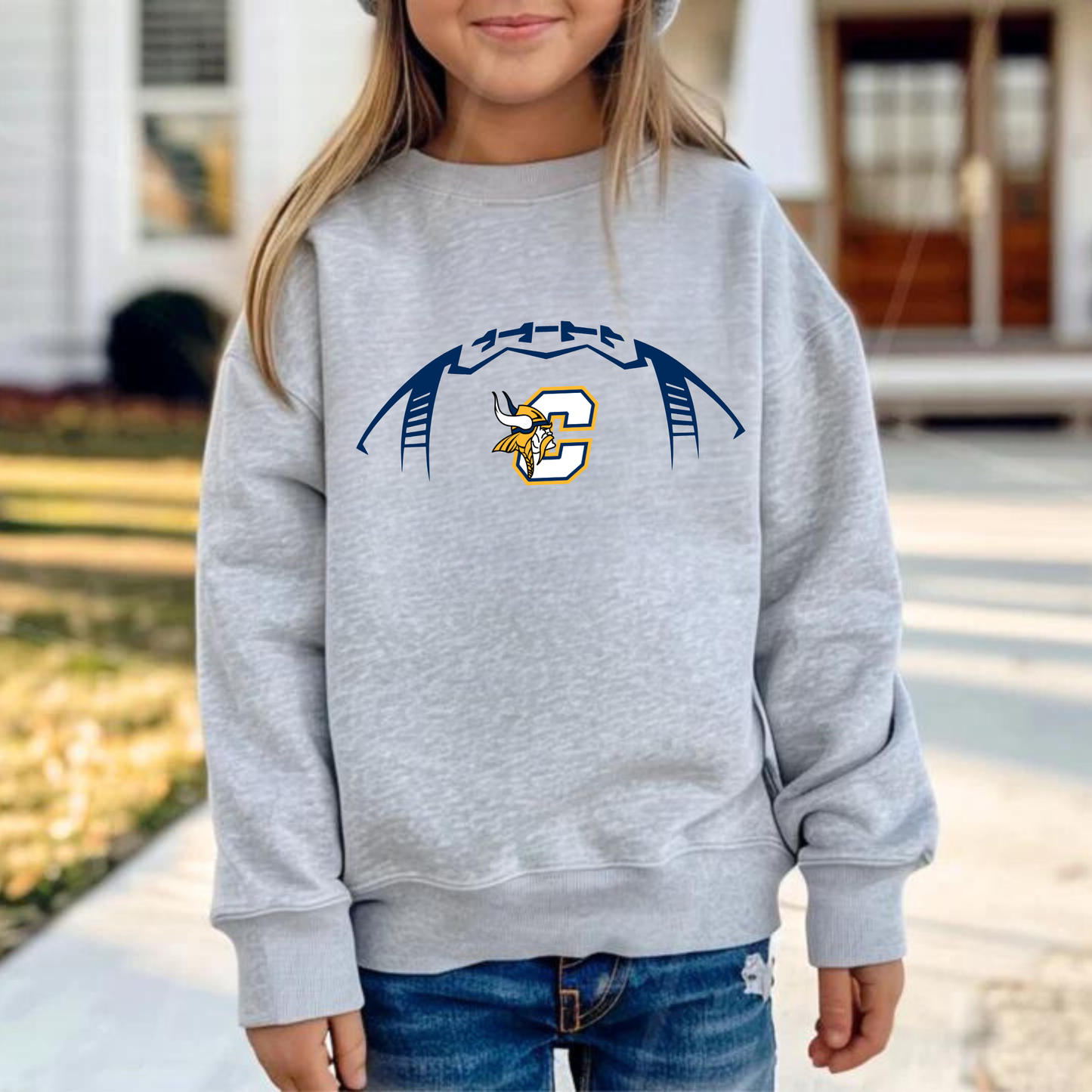 Cadillac Vikings Football UNISEX Crewneck Sweatshirt - SPORT GREY
