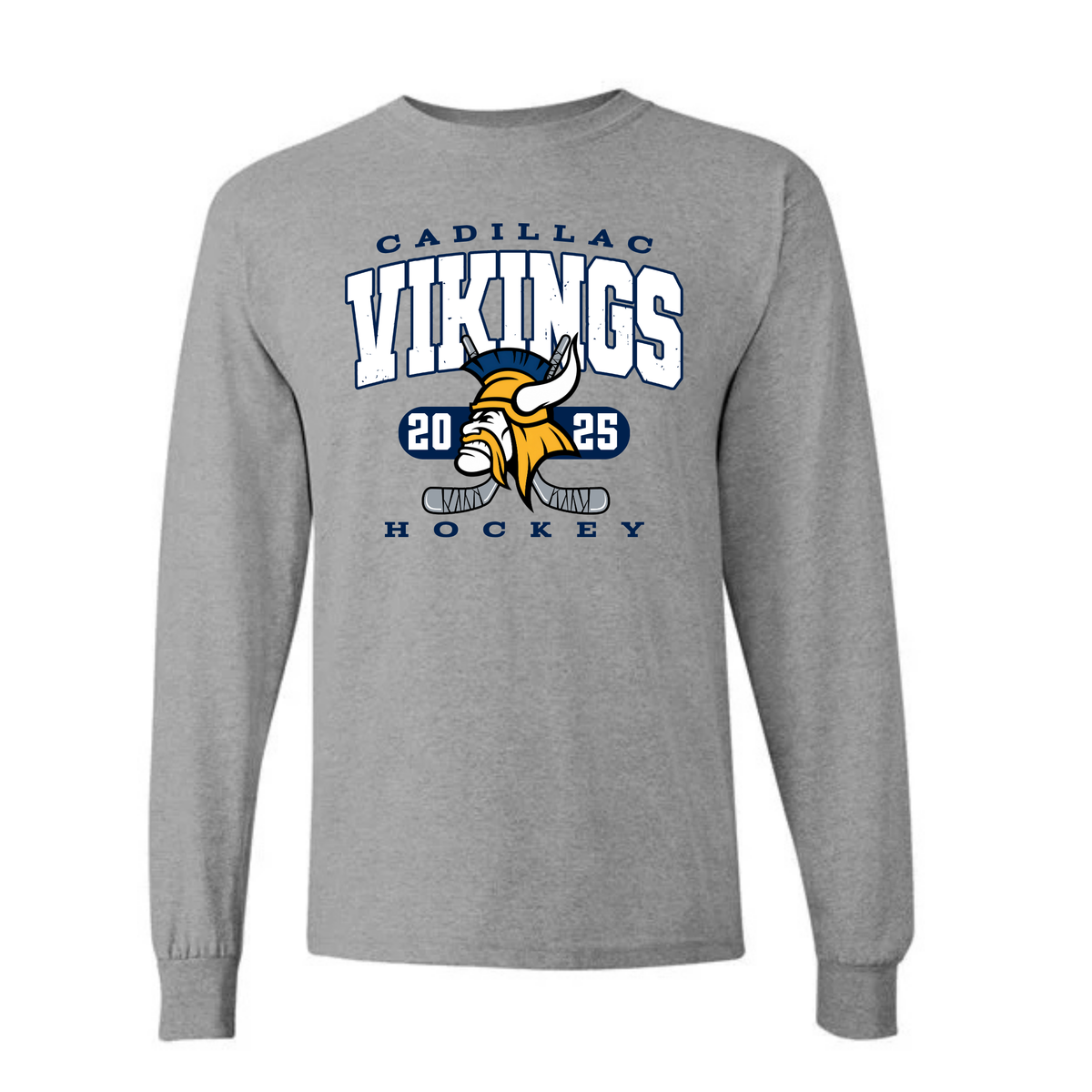Cadillac Vikings Hockey UNISEX Long-Sleeve T-Shirt