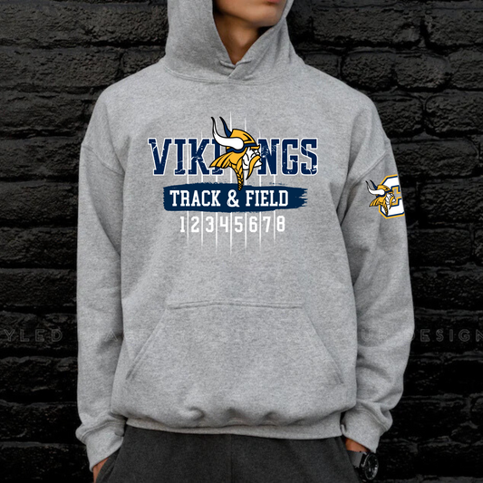 Cadillac Vikings Track & Field ADULT Hoodie
