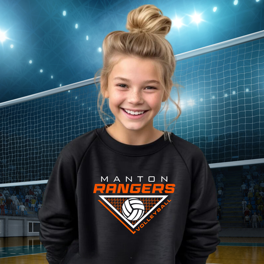 Manton Rangers Volleyball YOUTH Crewneck Sweatshirt
