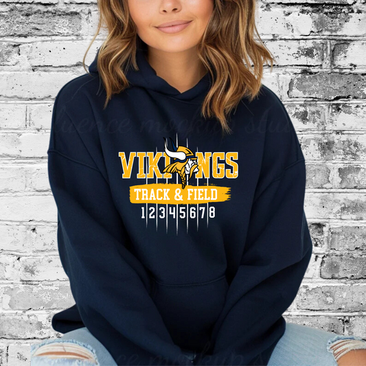 Cadillac Vikings Track & Field ADULT Hoodie