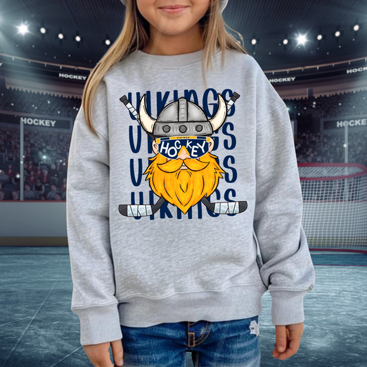 Cadillac Vikings Hockey YOUTH Crewneck Sweatshirt