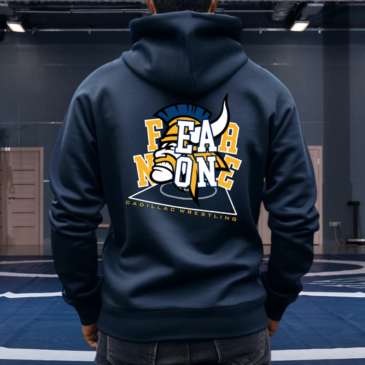 FEAR NONE Cadillac Vikings Wrestling ADULT Hoodie