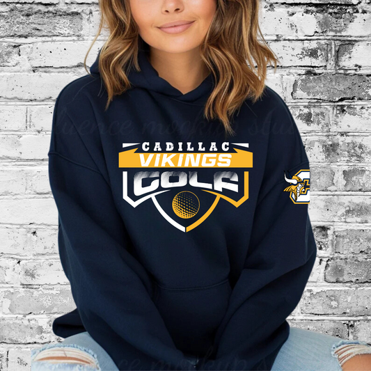 Cadillac Vikings Golf ADULT Hoodie