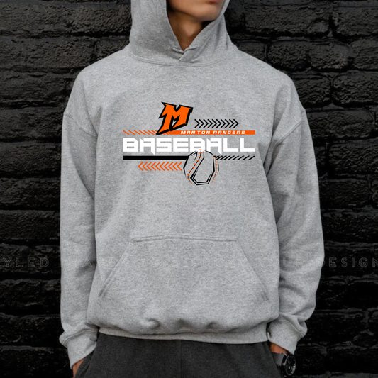 Manton Rangers Baseball Unisex YOUTH Hoodie