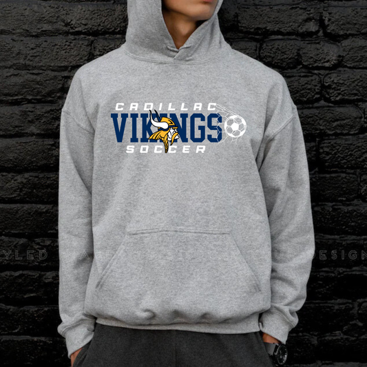 Cadillac Vikings Soccer Unisex YOUTH Hoodie