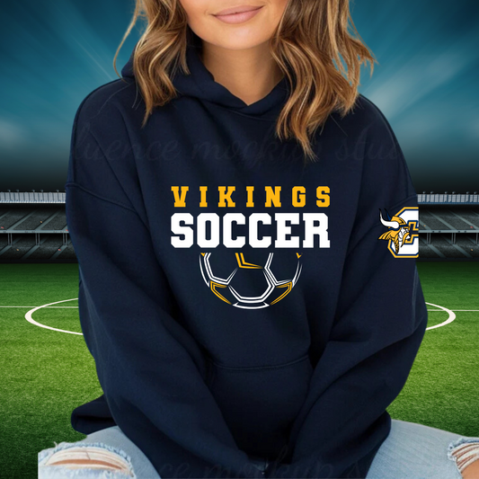 Cadillac Vikings Soccer ADULT Hoodie