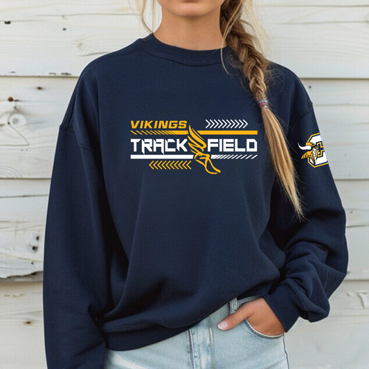 Cadillac Vikings Track & Field ADULT Crewneck Sweatshirt