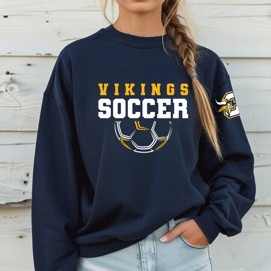 Cadillac Vikings Soccer ADULT Crewneck Sweatshirt