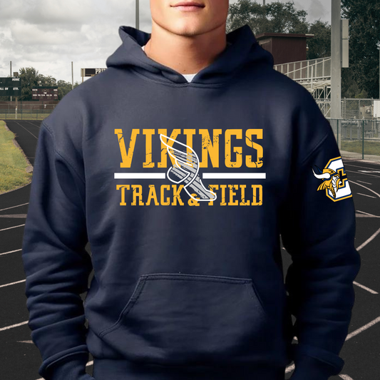 Cadillac Vikings Track & Field ADULT Hoodie