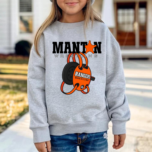 Manton Rangers Wrestling YOUTH Crewneck Sweatshirt