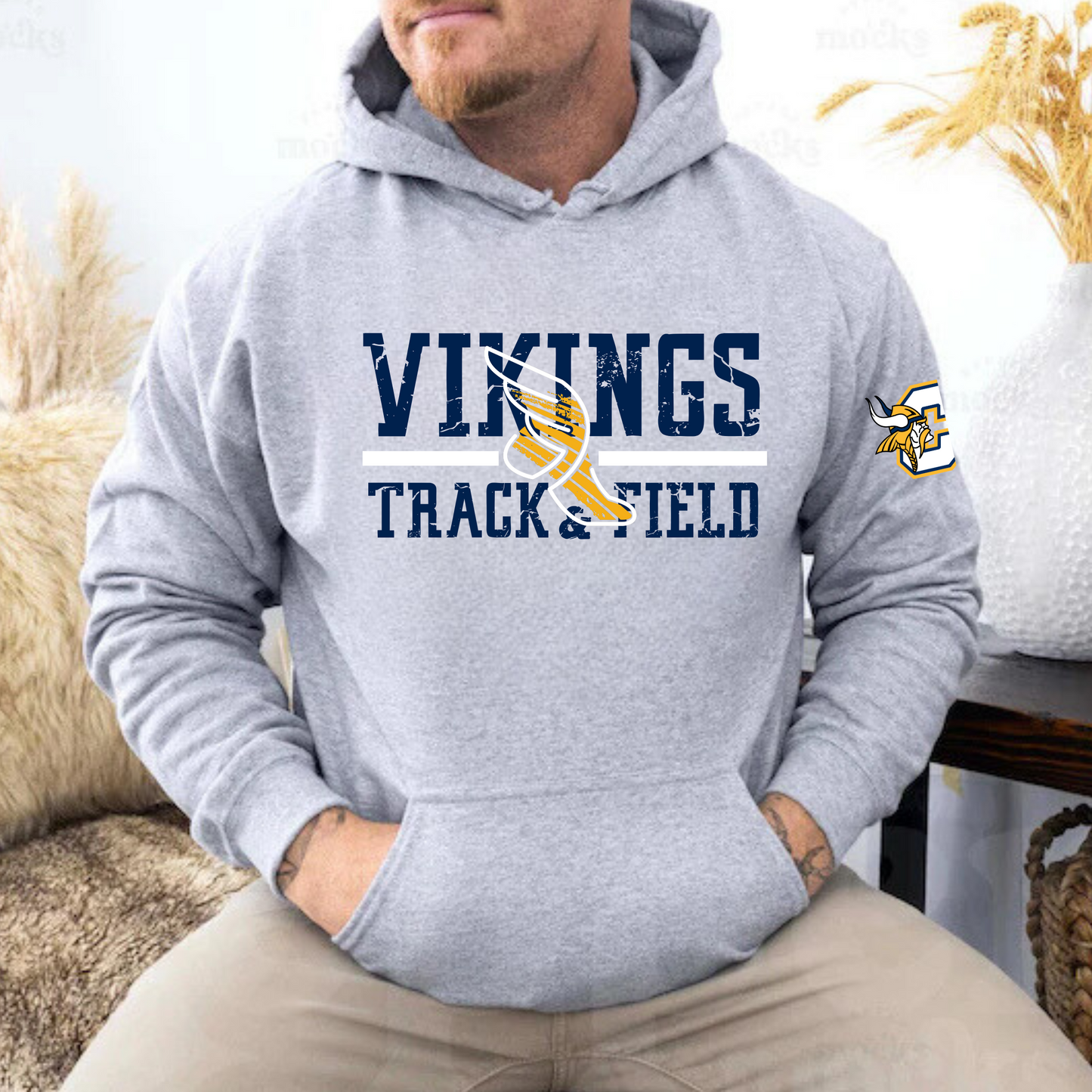 Cadillac Vikings Track & Field ADULT Hoodie