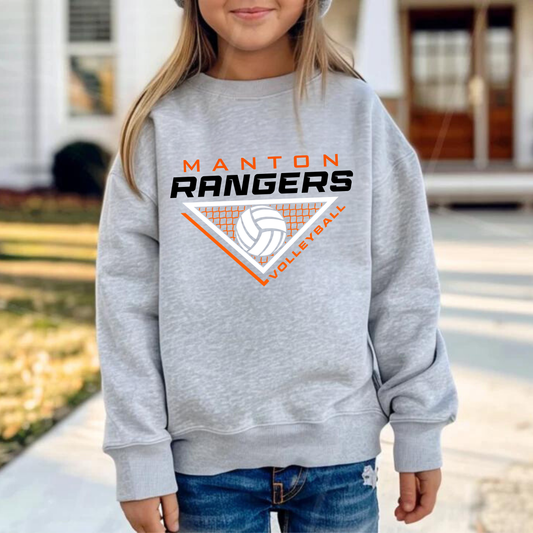 Manton Rangers Volleyball YOUTH Crewneck Sweatshirt