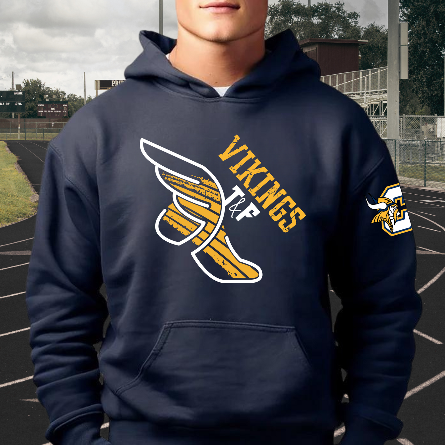 Cadillac Vikings Track & Field ADULT Hoodie