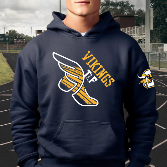 Cadillac Vikings Track & Field ADULT Hoodie