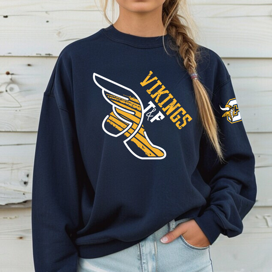 Cadillac Vikings Track & Field ADULT Crewneck Sweatshirt